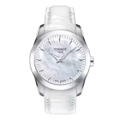 TISSOT - Reloj Tissot para Mujer Couturier - Reloj análogo Cuero Plateado