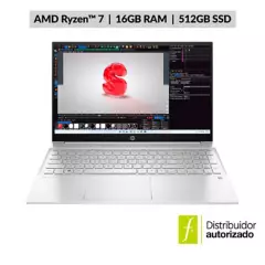 HP - Portátil Pavilion HP | AMD Ryzen 7 | 16GB RAM | 512GB SSD Almacenamiento | Windows 11 | 15.6 pulgadas | 15-eh3000la | Computador Portátil
