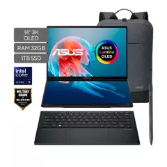 ASUS - Portátil ASUS Zenbook Duo OLED | Intel Core Ultra 9 | 32GB de RAM | 1TB SSD de almacenamiento | Windows 11 | 14 pulgadas | UX8406MA-PZ026W | Computador portátil
