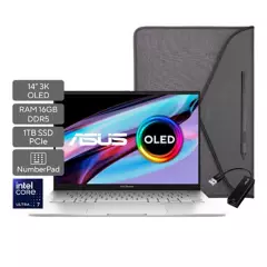 Portátil ASUS Zenbook 14 OLED | Intel Core Ultra 7 | 16GB de RAM | 1TB SSD de almacenamiento | Windows 11 | 14 pulgadas | UX3405MA-PZ420W | Computador portátil