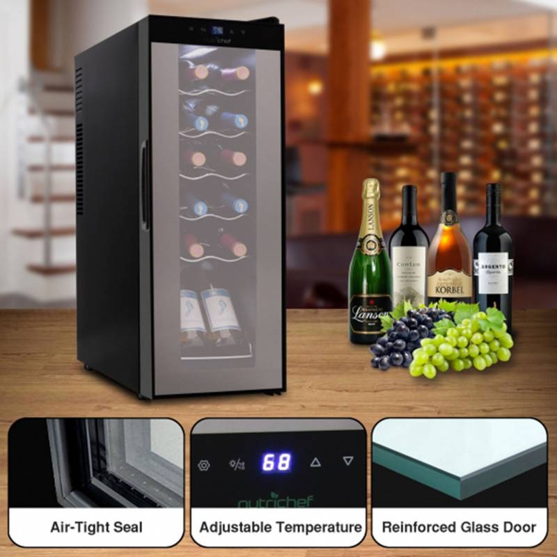 Nutrichef - Refrigerador de vino compacto