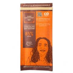JUANCHOCONAT - Barra Chocolate 85% Cacao Sin Tostar