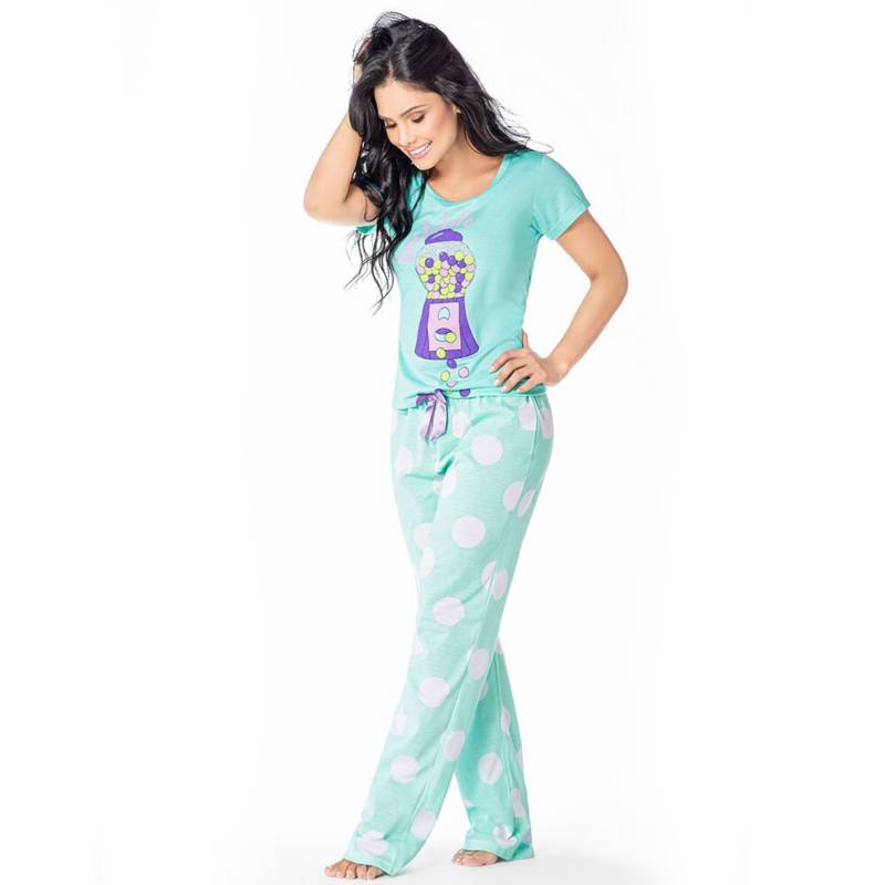 DLUNAAS - Pijama mujer manga corta pantalón