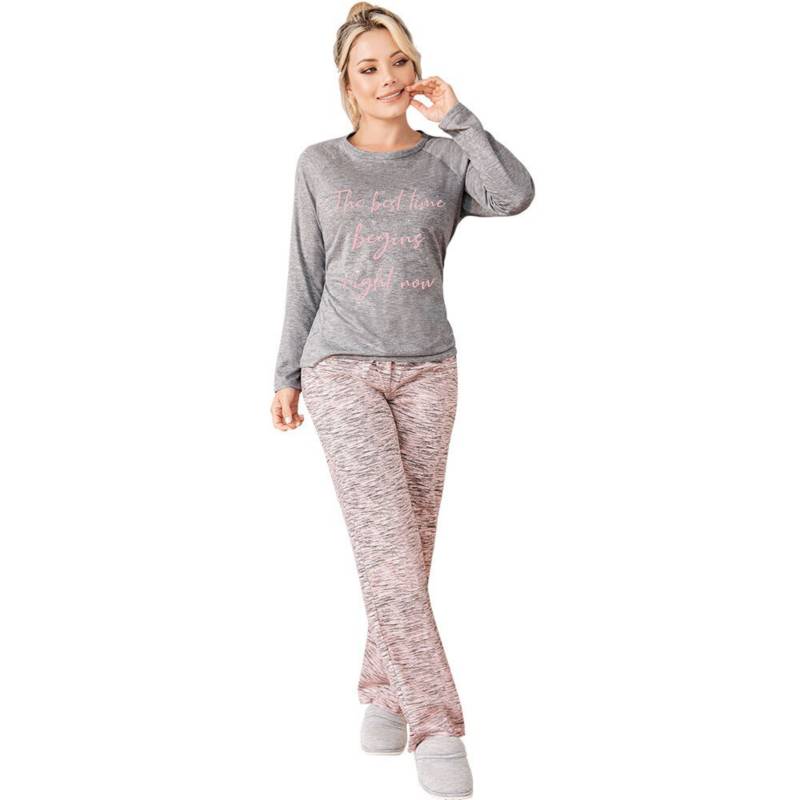 DLUNAAS - Pijama mujer manga larga pantalón