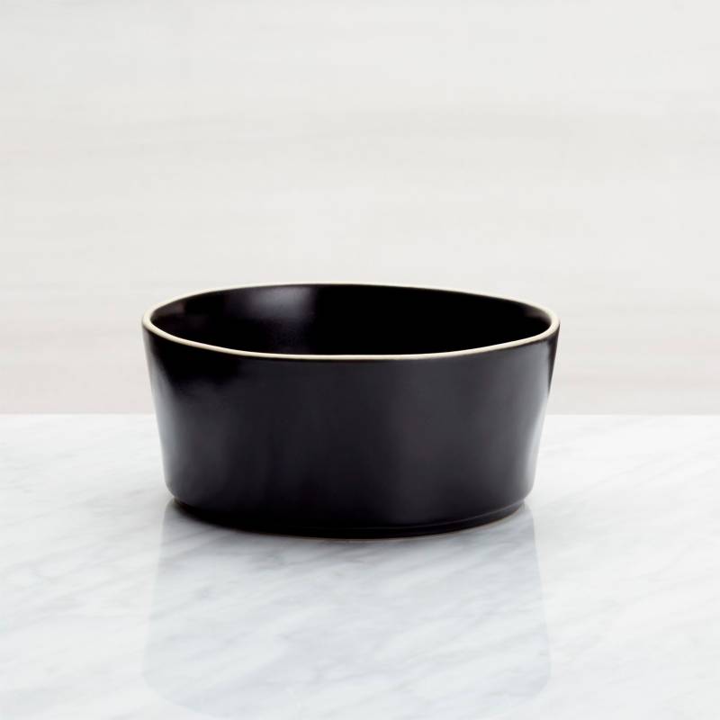 CRATE & BARREL - Bowl Sloan Negro en Gres 14 cm