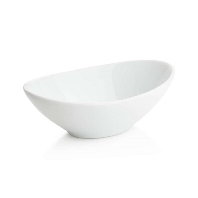 CRATE & BARREL - Bowl para Salsa Ovalado en Porcelana 11 cm