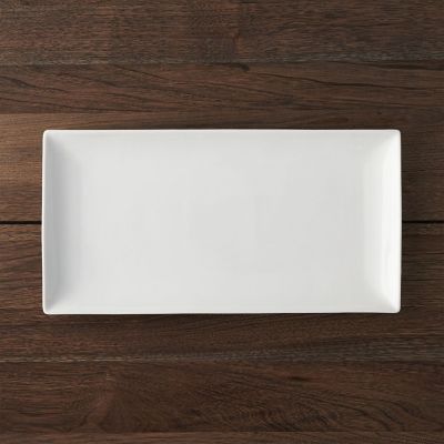 Bandeja Rectangular Blanca Crate & Barrel Plato De Servir