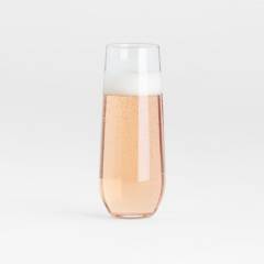 CRATE & BARREL - Copa de Champagne Flute Aspen sin Tallo en Vidrio 266 ml