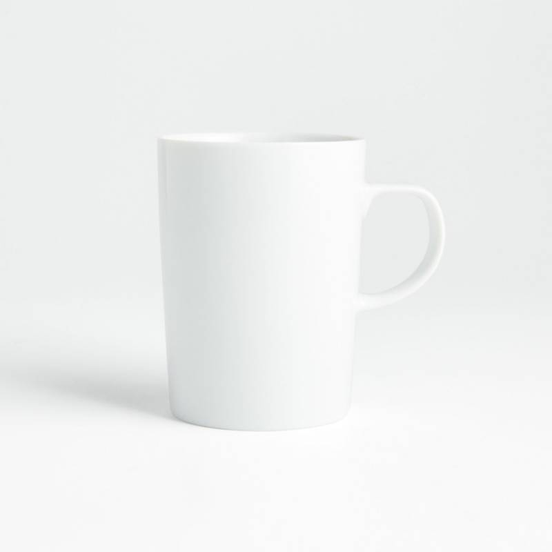 CRATE & BARREL - Mug Verge Blanco en Porcelana 12 cm