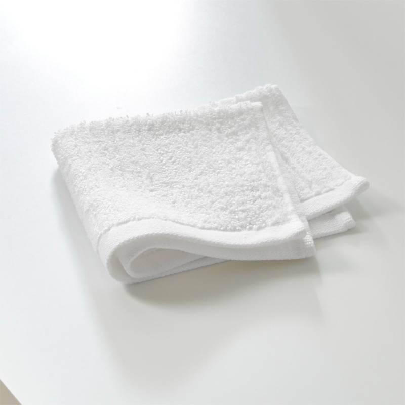 Toalla pequeña blanca de algodón con cara de lavado de manos
