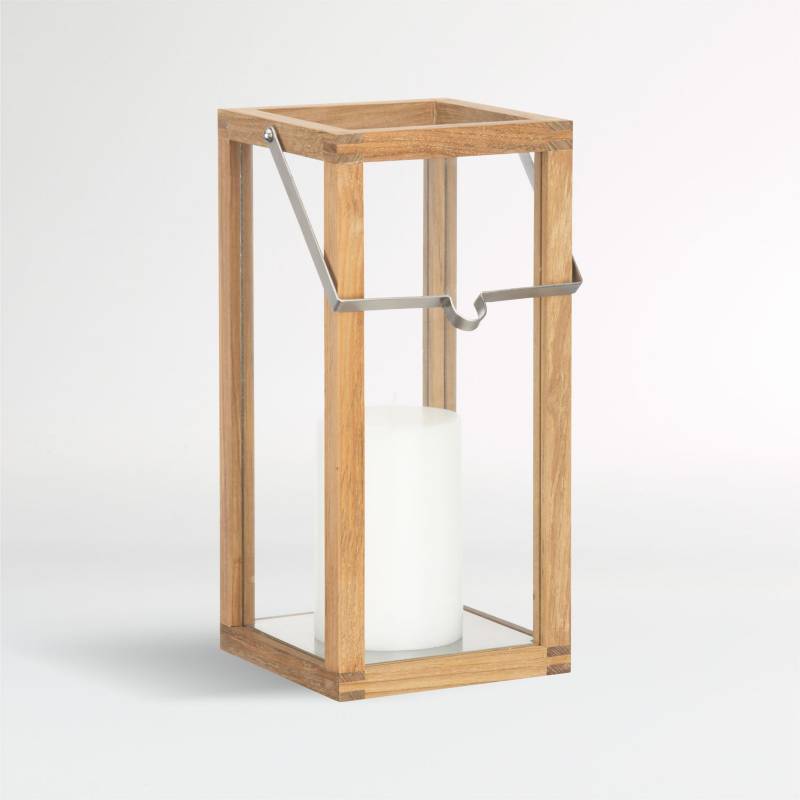 Crate & Barrel - Candelabro Crosby Natural 17 x 38 cm 