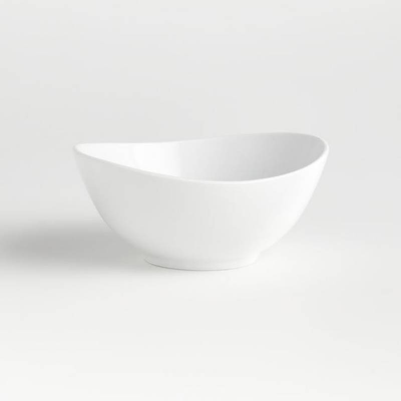 CRATE & BARREL - Bowl Swoop Blanco en Porcelana 16 cm 