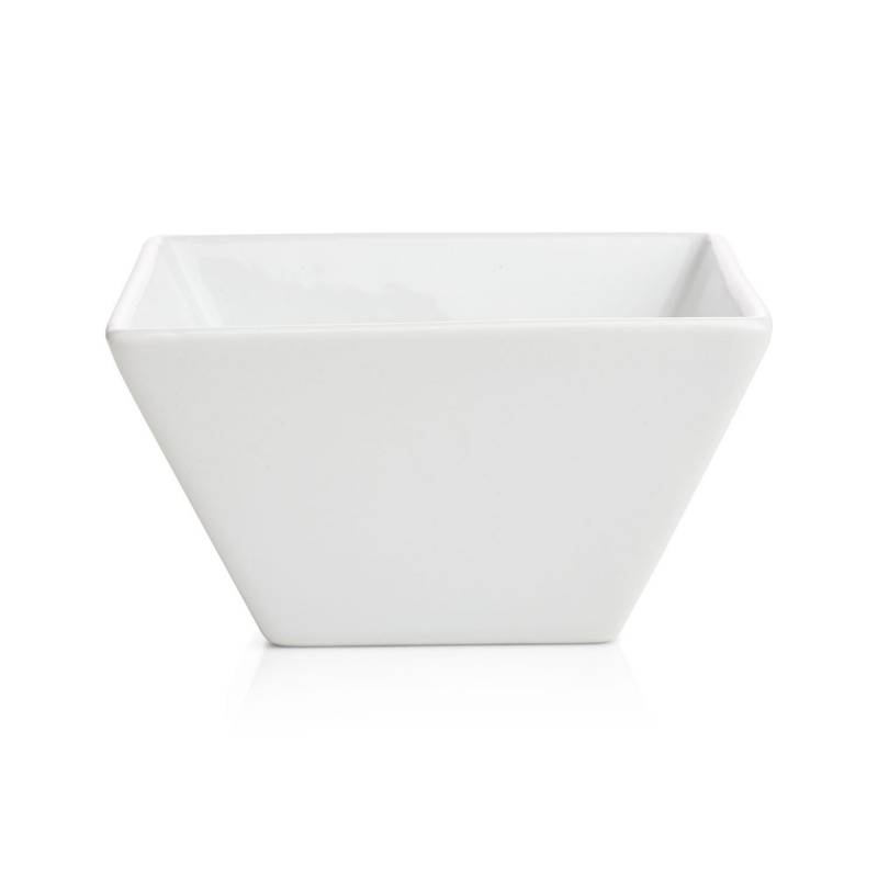 CRATE & BARREL - Bowl de Sevir Cuadrado en Porcelana 12 cm