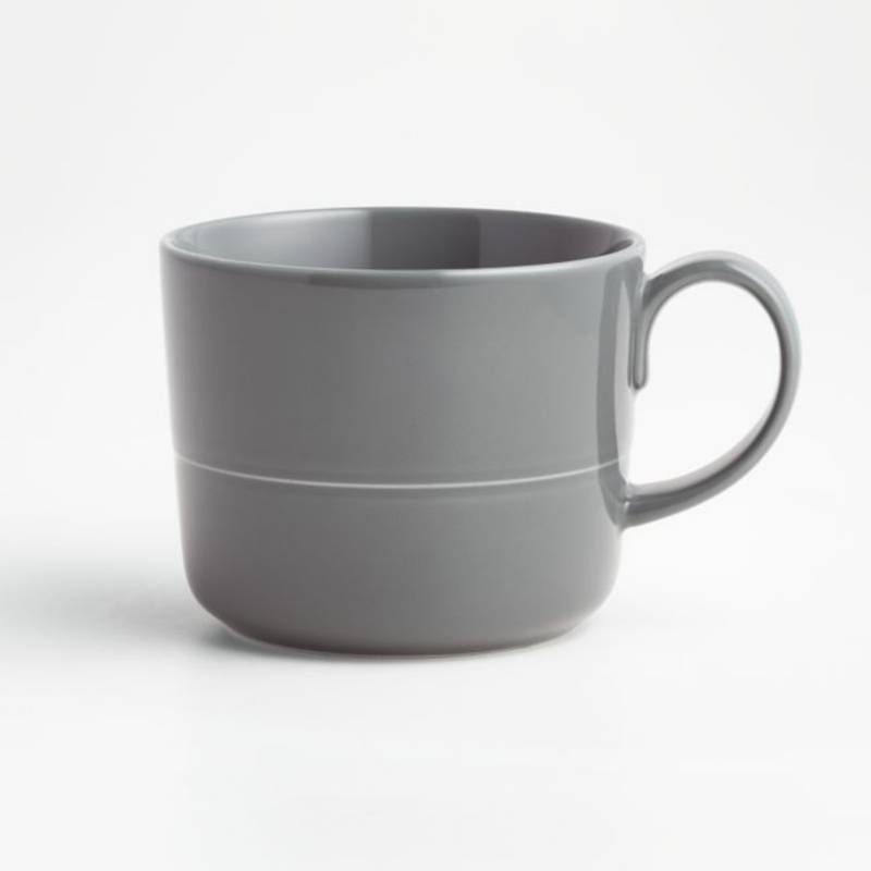 CRATE & BARREL - Mug Hue Gris Oscuro 10 cm