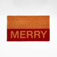 CRATE & BARREL - Tapete de Entrada Merry Red 46 x 76 cm
