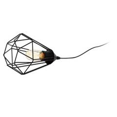 EGLO - Lámpara de Mesa Eglo Decorativa Moderna Tarbes Negra 26 x 17 cm