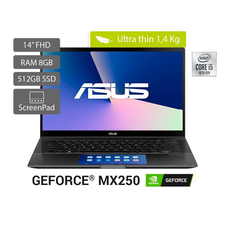 ASUS - Portátil 2 en 1 Asus ZenBook Flip 14 pulgadas Intel Core i5 8GB 512GB