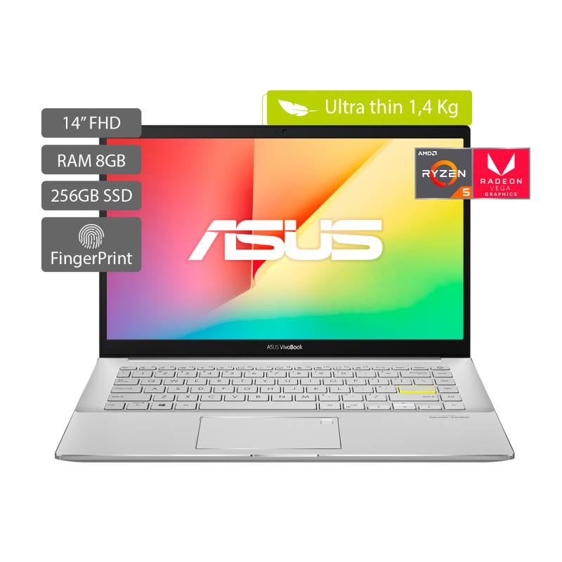 ASUS - Portátil Asus VivoBook 14 pulgadas AMD RYZEN R5 8GB 256GB