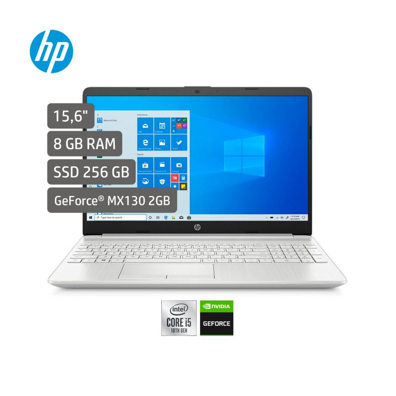 HP - Portátil HP 15.6 pulgadas Laptops 15-dw2043la tarjeta de video GeForce MX130 2GB