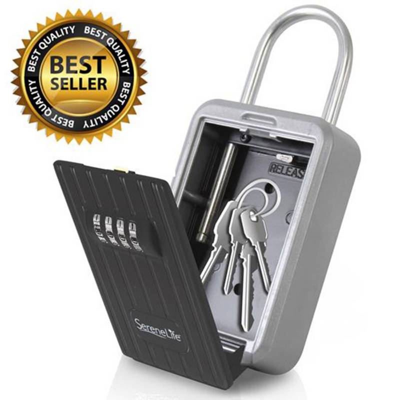 SERENELIFE - Caja de seguridad con llave de bloqueo
