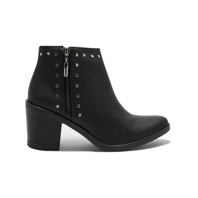 Botin Mujer Viola Tacón Medio Negro 512