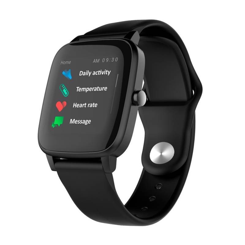 Smartwatch Reloj Inteligente FT80 Frecuencia Cardíaca Compatible Android  IOS Color Negro