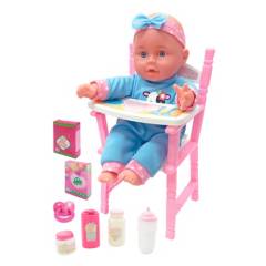 UNEEDA - Muñeca Bebé Little Luv, a partir de 3 años, Incluye (muñeca con silla y accesorios)