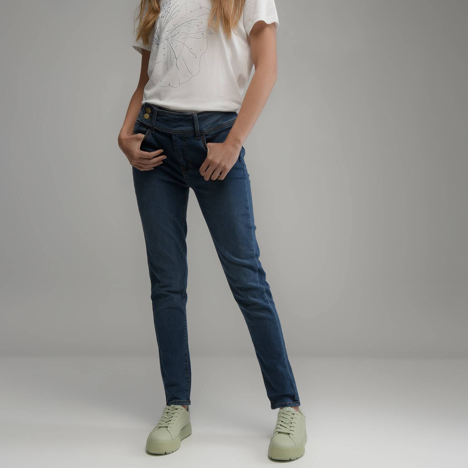 Pantalón Recto para Mujer Tiro medio Newboat