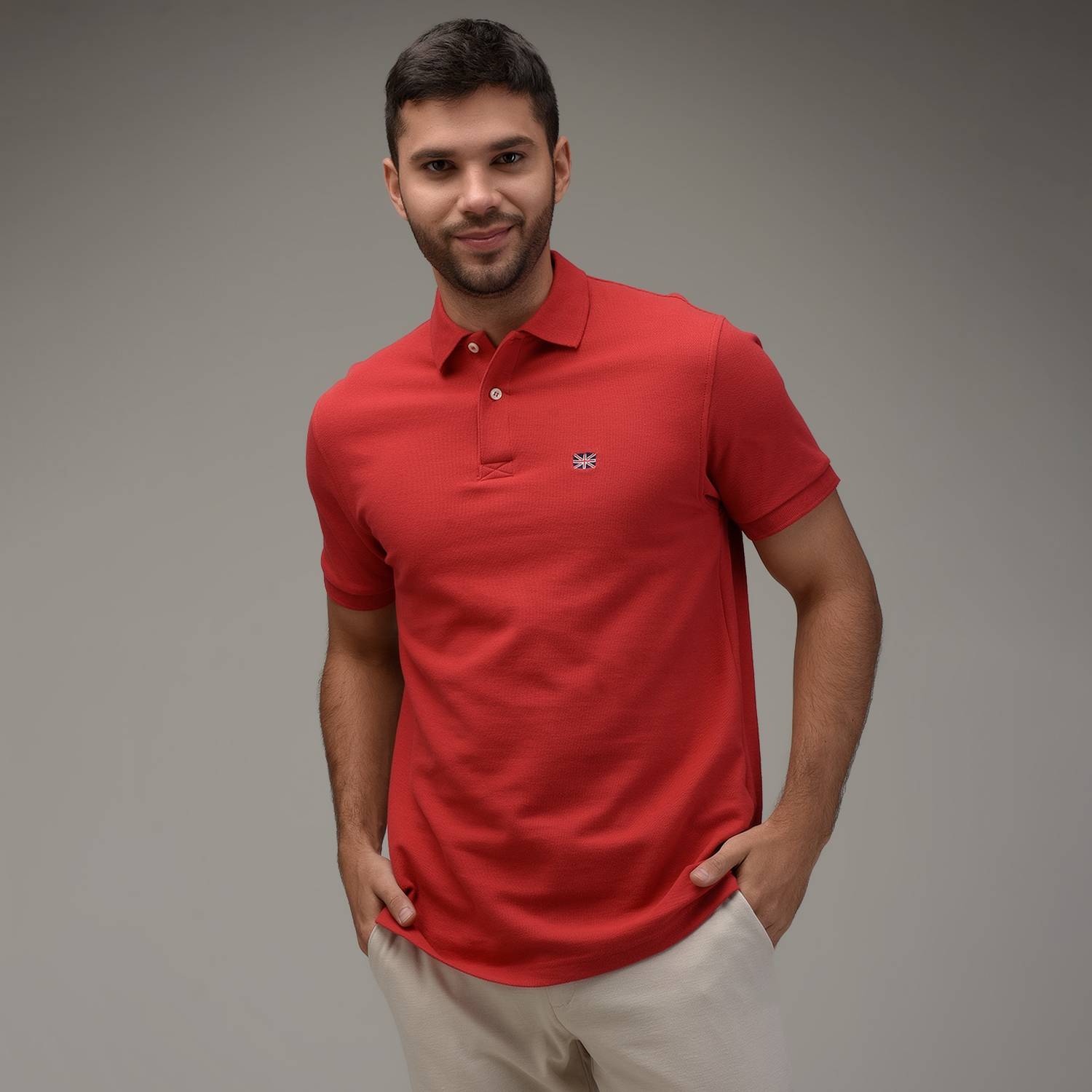 Camiseta polo best sale roja hombre