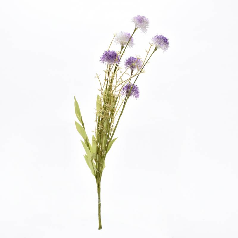 Mica - Flor Pompón Púrpura 53 cm