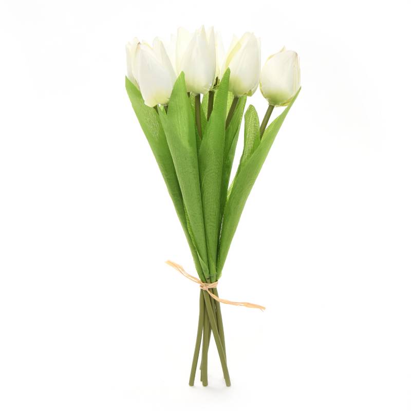 Mica - Ramo Tulipán 32 cm Blanco