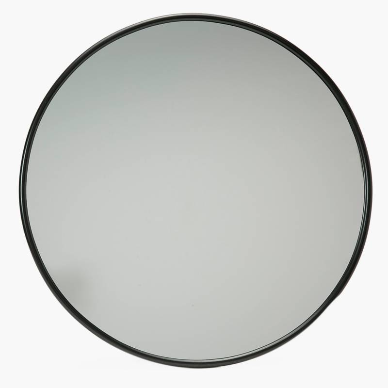 Espejo pared redondo 50 cm negro