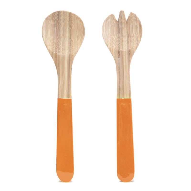 Mica - Set x2 Piezas de Servir Bambú Naranja