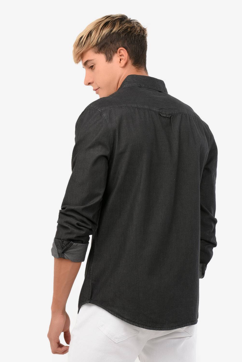 BEARCLIFF - Camisa de jean para Hombre Slim Bearcliff