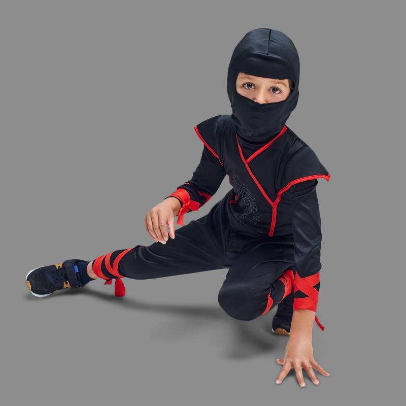 YAMP - Disfraz de Ninja Negro para niño Yamp