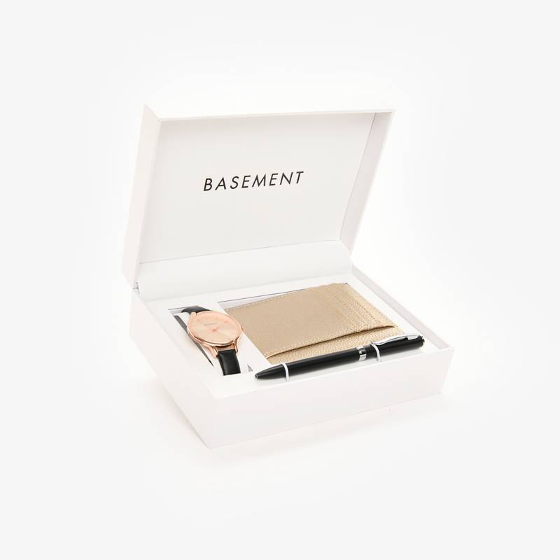 Basement - Set Reloj Mujer Basement + Tarjetero + Bolígrafo