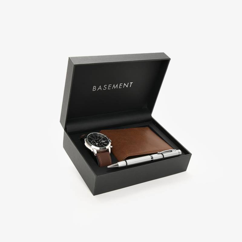 Basement - Set Reloj Hombre Basement + Tarjetero + Bolígrafo
