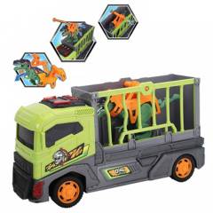 DINO VALLEY - Camión para Transporte de Dinosaurios, Incluye (Camión + Dinosaurio) a partir de los 3 Años, Necesita Pilas