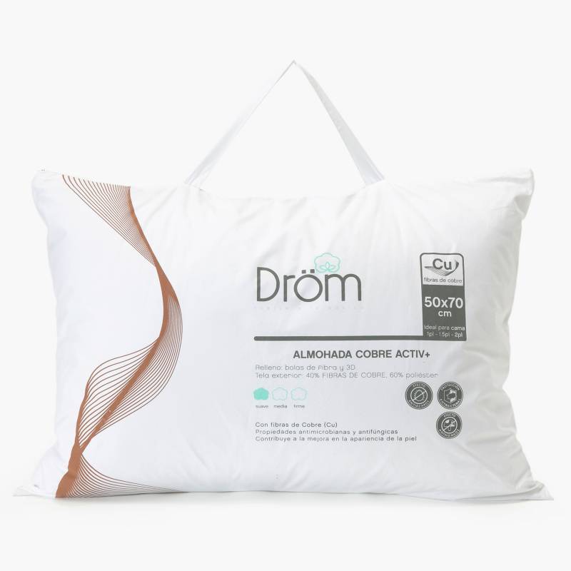DROM - Almohada Fibra sintética Soft Fibracobre 50 x 70 x 20 cm Drom