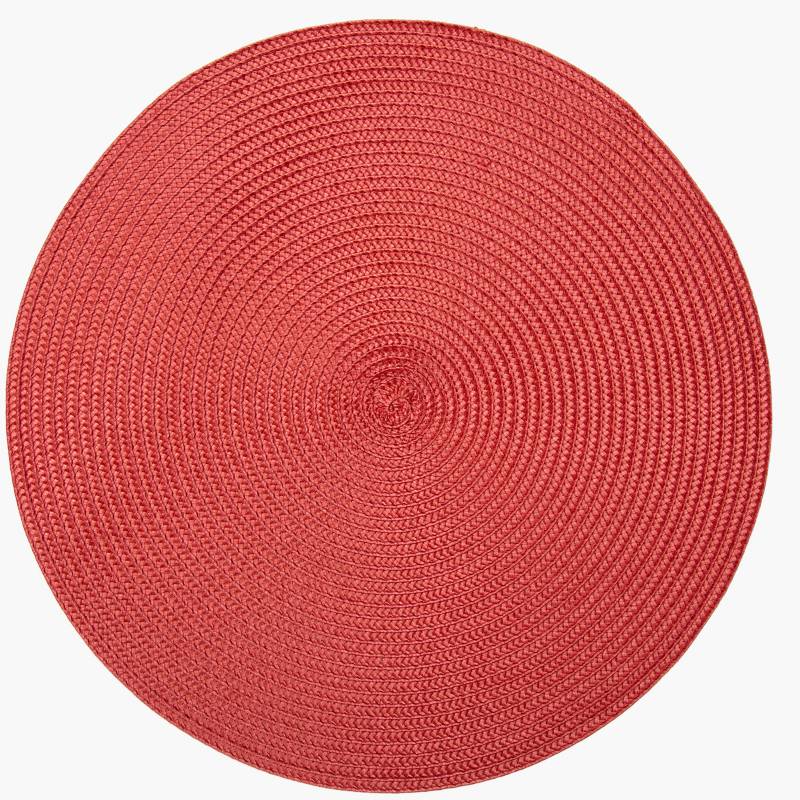 ROBERTA ALLEN - Individual set x 4 Redondo Rojo de Plástico 38 cm