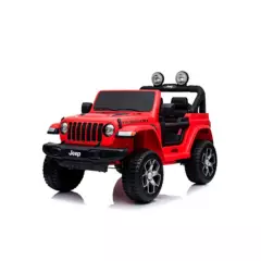 JEEP - Carro Montable eléctirco para Niños, Jeep Wrangler Rubicon de 12V
