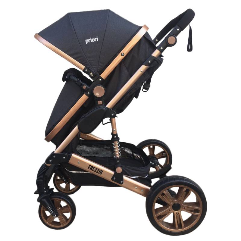 Coche para Bebé Travel System Priori, color Negro y Bronce, modelo Frezzio  PRIORI