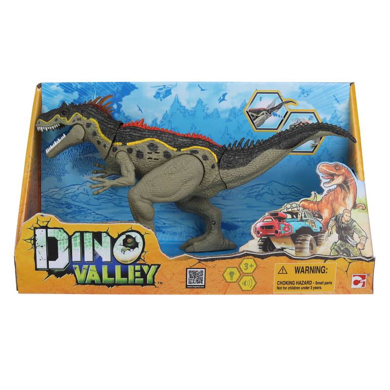 DINO VALLEY - Figura de Animal Dino Valley Dinosaurio Luz y Sonido 96 cm Gris