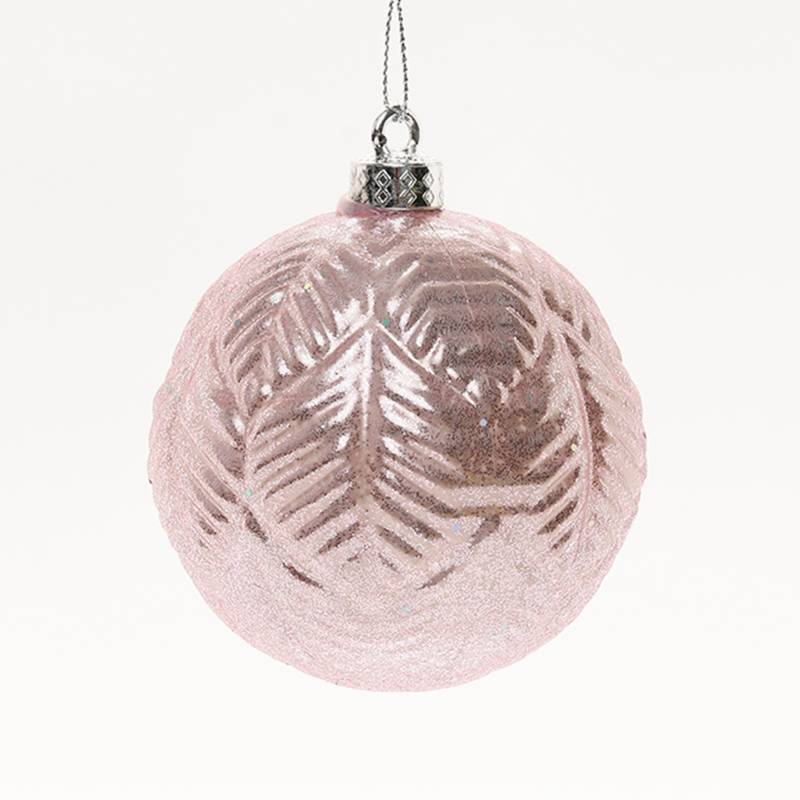 MICA - Bola de Navidad Rosa Plata en Plástico 