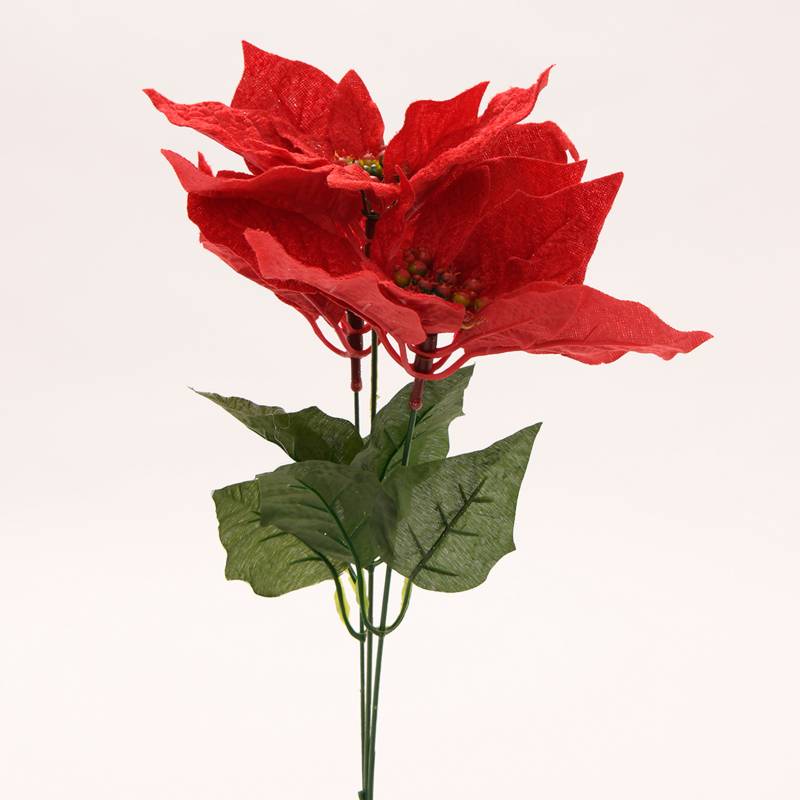 MICA Flor Decorativa de Navidad Roja en Papel 