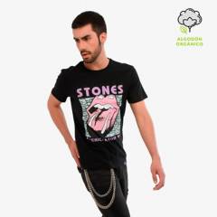 Denimlab - Camiseta Hombre Manga Corta Rolling Stones