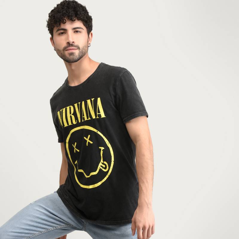 DENIMLAB - Camiseta Hombre Manga corta Nirvana