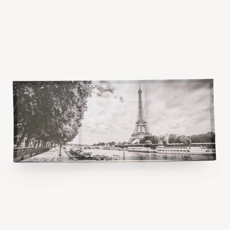 MICA - Cuadro Canvas Paris Blanco y Negro