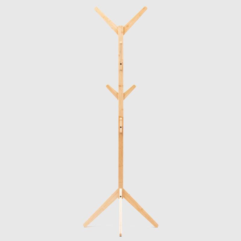 MICA - Perchero de Pie de Bambú para ropa 175 x 60 cm