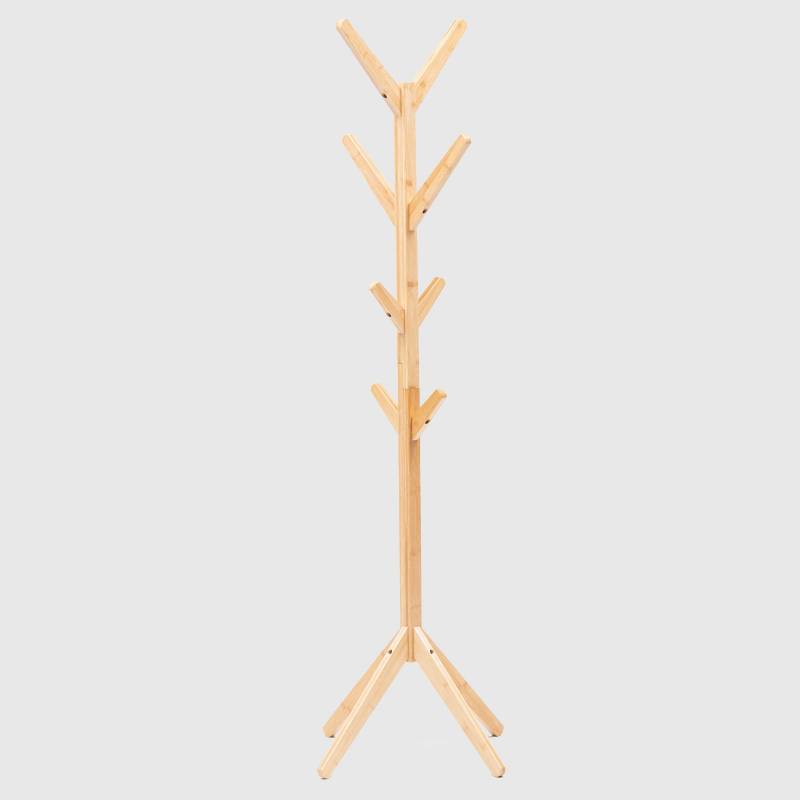MICA Perchero de Pie de Bambú para ropa 175 x 60 cm 